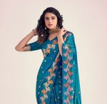 ATTRACTIVE BANARASI SOFT SILK BROCADE ZARI WORK SAREE WITH UNSTITCHED BLOUSE PARTY WEAR WHOLESALE PRICE ETHNIC GARMENT (9)