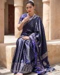 ATTRACTIVE BANARASI SOFT SILK SILVER ZARI WORK SAREE WITH UNSTITCHED BLOUSE PARTY WEAR WHOLESALE PRICE ETHNIC GARMENT (6)