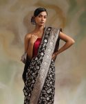 ATTRACTIVE BANARASI SOFT SILK THREAD WEAVING WORK SAREE WITH UNSTITCHED BLOUSE PARTY WEAR WHOLESALE PRICE ETHNIC GARMENT (4)