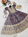 ATTRACTIVE CHINON DIGITAL PRINT EMBROIDERY SEQUENCE WORK KIDS GOWN WITH DUPATTA PARTY WEAR WHOLESALE PRICE ETHNIC GARMENT (3)