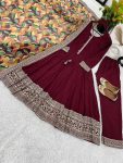 ATTRACTIVE CHINON EMBROIDERY SEQUENCE WORK GOWN BOTTOM WITH DUPATTA PARTY WEAR WHOLESALE PRICE ETHNIC GARMENT (3)