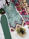 ATTRACTIVE CHINON SILK DIGITAL PRINT AND EMBROIDERY SEQUENCE WORK TOP PANT WITH DUPATTA CASUAL WEAR WHOLESALE PRICE ETHNIC GARMENT (5)