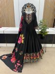 ATTRACTIVE CHINON SILK EMBROIDERY SEQUENCE WORK GOWN PANT WITH DUPATTA FESTIVAL WEAR WHOLESALE PRICE ETHNIC GARMENT (9)