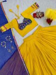 ATTRACTIVE COTTON EMBROIDERY SEQUENCE WITH THREAD WORK LEHENGA CHOLI WITH DUPATTA FESTIVAL WEAR WHOLESALE PRICE ETHNIC GARMENT (14)