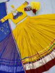 ATTRACTIVE COTTON EMBROIDERY SEQUENCE WITH THREAD WORK LEHENGA CHOLI WITH DUPATTA FESTIVAL WEAR WHOLESALE PRICE ETHNIC GARMENT (14)