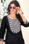 ATTRACTIVE COTTON EMBROIDERY SEQUENCE WORK WOMENS KURTI ONLY CASUAL WEAR WHOLESALE PRICE ETHNIC GARMENT (7)