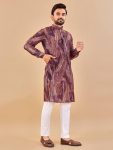 ATTRACTIVE COTTON FOIL PRINT WORK MENS KURTA PAJAMA FESTIVAL WEAR WHOLESALE PRICE ETHNIC GARMENT (12)