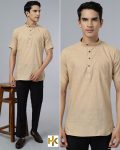 ATTRACTIVE COTTON PRINT WORK MENS SHORT KURTA ONLY FESTIVAL WEAR WHOLESALE PRICE ETHNIC GARMENT (5)