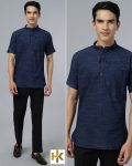 ATTRACTIVE COTTON PRINT WORK MENS SHORT KURTA ONLY FESTIVAL WEAR WHOLESALE PRICE ETHNIC GARMENT (6)