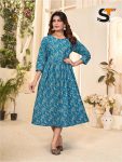 ATTRACTIVE COTTON PRINT WORK ONE PICE WHOLESALE PRICE ETHNIC GARMENT (14)