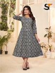 ATTRACTIVE COTTON PRINT WORK ONE PICE WHOLESALE PRICE ETHNIC GARMENT 4(9)