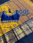 ATTRACTIVE COTTON PRINT WORK SAREE WITH READY MADE BLOUSE FESTIVAL WEAR WHOLESALE PRICE ETHNIC GARMENT (11)