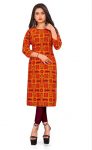 ATTRACTIVE CREPE PRINT WORK READY TO WEAR ONLY KURTI CASUAL WEAR WHOLESALE PRICE ETHNIC GARMENT (26)