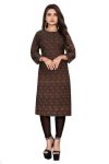 ATTRACTIVE CREPE PRINT WORK READY TO WEAR ONLY KURTI CASUAL WEAR WHOLESALE PRICE ETHNIC GARMENT (6)