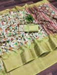 ATTRACTIVE DOLA SILK DIGITAL PRINT WITH KANJIVARAM BORDER WORK SAREE WITH UNSTITCHED BOLUSE FESTIVAL WEAR WHOLESALE PRICE ETHNIC GARMENT (3)