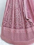 ATTRACTIVE GEORGETTE DIAMOND AND REAL MIRROR HAND WORK LEHENGA CHOLI WITH DUPATTA FESTIVAL WEAR WHOLESALE PRICE ETHNIC GARMENT (4)