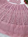 ATTRACTIVE GEORGETTE DIAMOND AND REAL MIRROR HAND WORK LEHENGA CHOLI WITH DUPATTA FESTIVAL WEAR WHOLESALE PRICE ETHNIC GARMENT (4)
