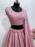 ATTRACTIVE GEORGETTE DIAMOND AND REAL MIRROR HAND WORK LEHENGA CHOLI WITH DUPATTA FESTIVAL WEAR WHOLESALE PRICE ETHNIC GARMENT (4)