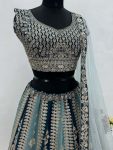 ATTRACTIVE GEORGETTE DIAMOND HAND WORK LEHENGA CHOLI WITH DUPATTA FESTIVAL WEAR WHOLESALE PRICE ETHNIC GARMENT (8)