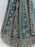 ATTRACTIVE GEORGETTE DIAMOND HAND WORK LEHENGA CHOLI WITH DUPATTA FESTIVAL WEAR WHOLESALE PRICE ETHNIC GARMENT (8)