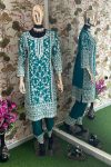 ATTRACTIVE GEORGETTE EMBROIDERY AND REAL MIRROR WORK TOP PALAZZO WITH DUPATTA FESTIVAL WEAR WHOLESALE PRICE ETHNIC GARMENT (1)