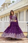 ATTRACTIVE GEORGETTE EMBROIDERY SEQUENCE WORK LEHENGA CHOLI WITH DUPATTA FESTIVAL WEAR WHOLESALE PRICE ETHNIC GARMENT (3)