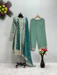ATTRACTIVE GEORGETTE EMBROIDERY SEQUENCE WORK TOP PALAZZO WITH DUPATTA FESTIVAL WEAR WHOLESALE PRICE ETHNIC GARMENT (4)