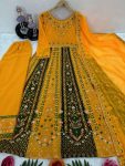 ATTRACTIVE GEORGETTE EMBROIDERY SEQUENCE WORK TOP PALAZZO WITH DUPATTA FESTIVALW EAR WHOLESALE PRICE ETHNIC GARMENT (2)