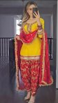ATTRACTIVE GEORGETTE EMBROIDERY SEQUENCE WORK TOP PATIYALAWITH DUPATTA FESTIVAL WEAR WHOLESALE PRICE ETHNIC GARMENT (7)