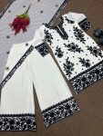 ATTRACTIVE GEORGETTE EMBROIDERY STONE HAND WORK TOP PALAZZO WITH DUPATTA FESTIVAL WEAR WHOLESALE PRICE ETHNIC GARMENT (3)