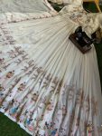 ATTRACTIVE GEORGETTE EMBROIDERY THREAD AND SEQUENCE WORK GOWN PANT WITH DUPATTA FESTIVAL WEAR WHOLESALE PRICE ETHNIC GARMENT (3)