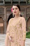 ATTRACTIVE GEORGETTE EMBROIDERY WITH MOTI WORK TOP PANT WITH DUPATTA CASUAL WEAR WHOLESALE PRICE ETHNIC GARMENT (22)