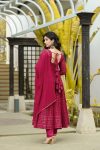 ATTRACTIVE GEORGETTE EMBROIDERY WORK GOWN PANT WITH DUPATTA FESTIVAL WEAR WHOLESALE PRICE ETHNIC GARMENT (3)