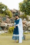 ATTRACTIVE GEORGETTE EMBROIDERY WORK GOWN PANT WITH DUPATTA FESTIVAL WEAR WHOLESALE PRICE ETHNIC GARMENT (16)