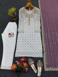 ATTRACTIVE GEORGETTE THREAD SEQUENCE WORK TOP BOTTOM WITH DUPATTA PARTY WEAR WHOLESALE PRICE ETHNIC GARMENT (26)