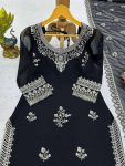 ATTRACTIVE GEORGETTE THREAD WITH SEQUENCE WORK TOP PALAZZO WITH DUPATTA FESTIVAL WEAR WHOLESALE PRICE ETHNIC GARMENT (7)