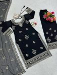 ATTRACTIVE GEORGETTE THREAD WITH SEQUENCE WORK TOP PALAZZO WITH DUPATTA FESTIVAL WEAR WHOLESALE PRICE ETHNIC GARMENT (7)