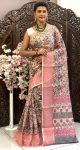 ATTRACTIVE LINEN DIGITAL PRINT WITH SEQUENCE BORDER WORK SAREE WITH UNSTITCHED BOLUSE CASUAL WEAR WHOLESALE PRICE ETHNIC GARMENT (1)