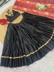 ATTRACTIVE MALAI SILK PLAIN LEHENGA CHOLI WITH DIGITAL PRINT AND MIRROR WORK DUPATTA FESTIVAL WEAR WHOLESALE PRICE ETHNIC GARMENT (3)