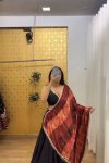 ATTRACTIVE MALAI SILK PLAIN LEHENGA CHOLI WITH DIGITAL PRINT AND MIRROR WORK DUPATTA FESTIVAL WEAR WHOLESALE PRICE ETHNIC GARMENT (3)