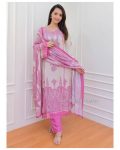 ATTRACTIVE MUSLIN DIGITAL PRINT WORK TOP BOTTOM WITH DUPATTA FESTIVAL WEAR WHOLESALE PRICE ETHNIC GARMENT (2)