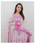 ATTRACTIVE MUSLIN DIGITAL PRINT WORK TOP BOTTOM WITH DUPATTA FESTIVAL WEAR WHOLESALE PRICE ETHNIC GARMENT (2)