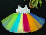 ATTRACTIVE NET FRONT SIDE CHICKEN WORK AND ROSES KIDS FROCK PARTY WEAR WHOLESALE PRICE ETHNIC GARMENT (4)