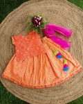 ATTRACTIVE RAYON BANDHEJ PRINTED KID’S LEHENGA CHOLI WITH DUPATTA PARTY WEAR WHOLESALE PRICE ETHNIC GARMENT (2)