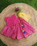 ATTRACTIVE RAYON BANDHEJ PRINTED KID’S LEHENGA CHOLI WITH DUPATTA PARTY WEAR WHOLESALE PRICE ETHNIC GARMENT (4)