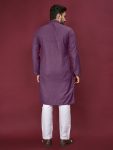 ATTRACTIVE RAYON EMBROIDERY AND SEQUENCE WORK MENS KURTA PAJAMA FESTIVAL WEAR WHOLESALE PRICE ETHNIC GARMENT (8)