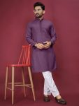 ATTRACTIVE RAYON EMBROIDERY AND SEQUENCE WORK MENS KURTA PAJAMA FESTIVAL WEAR WHOLESALE PRICE ETHNIC GARMENT (8)