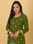 ATTRACTIVE RAYON EMBROIDERY SEQUENCE WORK KURTI PANT OFFICE WEAR WHOLESALE PRICE ETHNIC GARMENT (14)