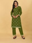ATTRACTIVE RAYON EMBROIDERY SEQUENCE WORK KURTI PANT OFFICE WEAR WHOLESALE PRICE ETHNIC GARMENT (14)