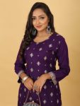 ATTRACTIVE RAYON EMBROIDERY SEQUENCE WORK KURTI PANT OFFICE WEAR WHOLESALE PRICE ETHNIC GARMENT (20)